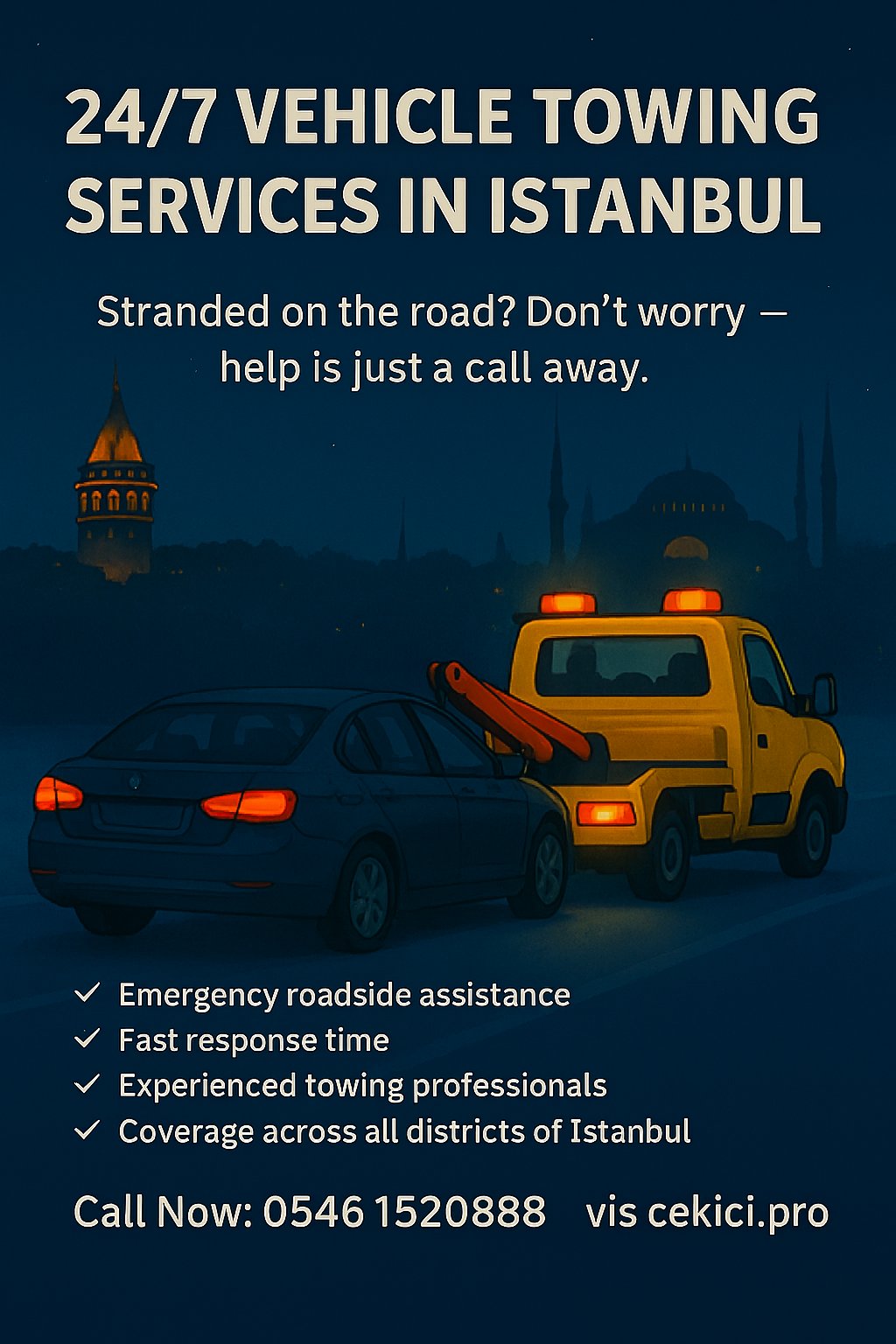 🚨 24/7 Vehicle Towing Services in Istanbul
