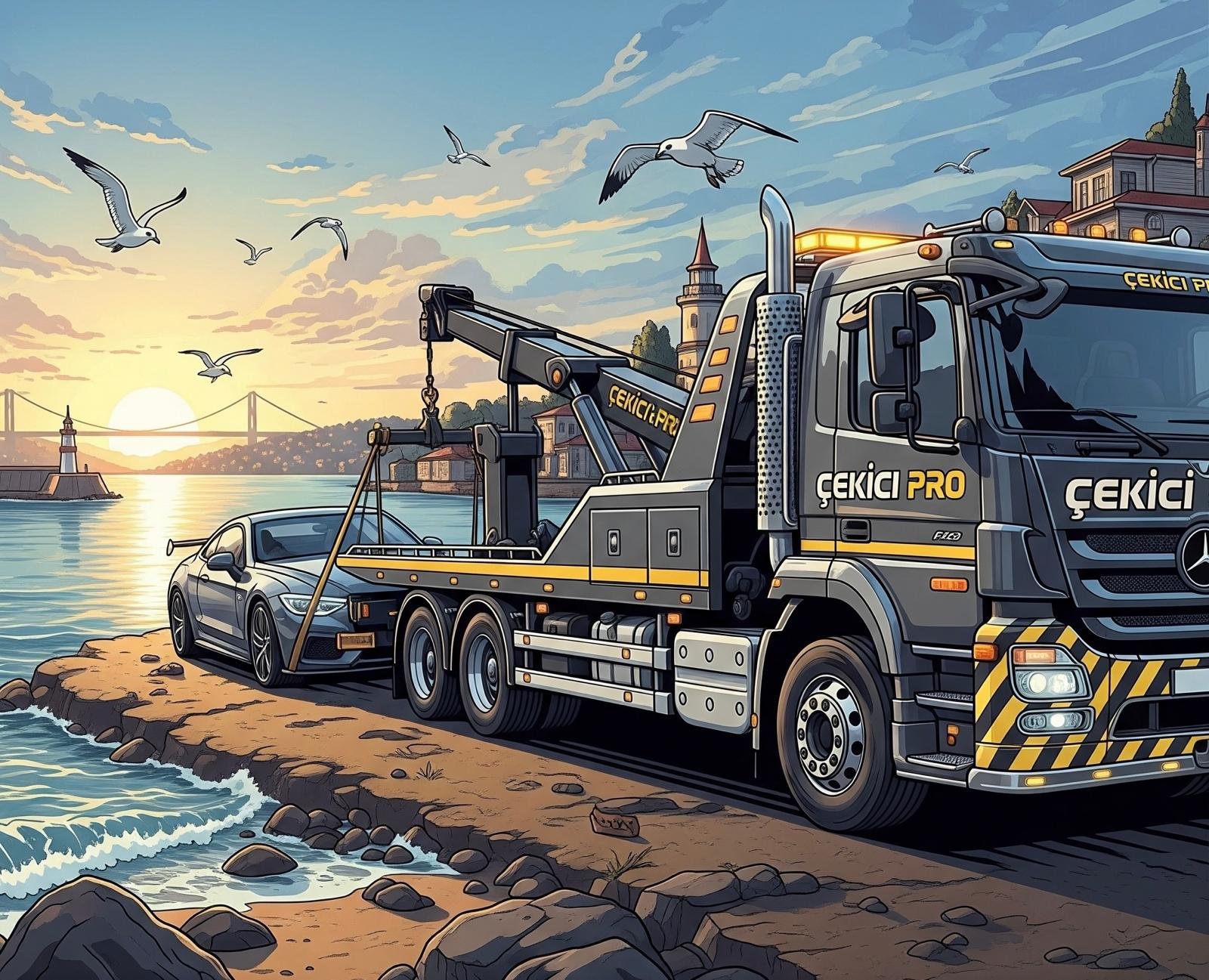 🚨Sarıyer’de 7/24 Oto Çekici Hizmeti –  Güvenli Yol Yardım 🚨